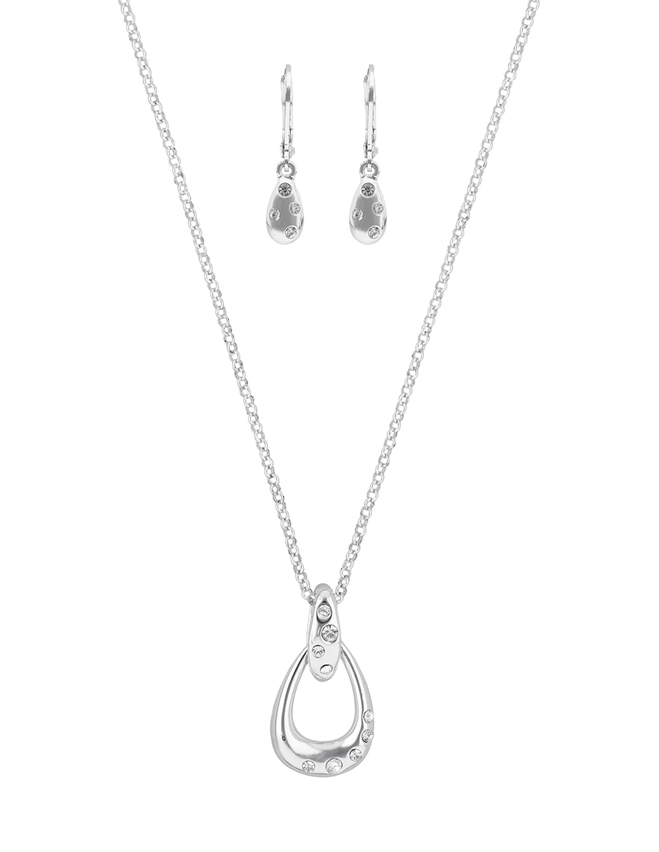 Aretes y collar de gota Full Color Boxed Sets circonita