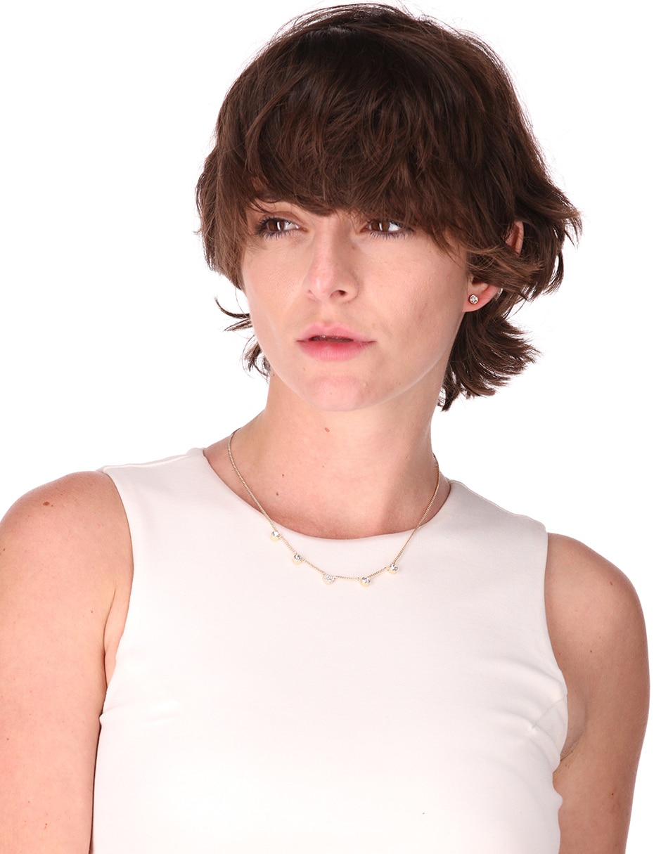 Aretes y collar de corazón DKNY