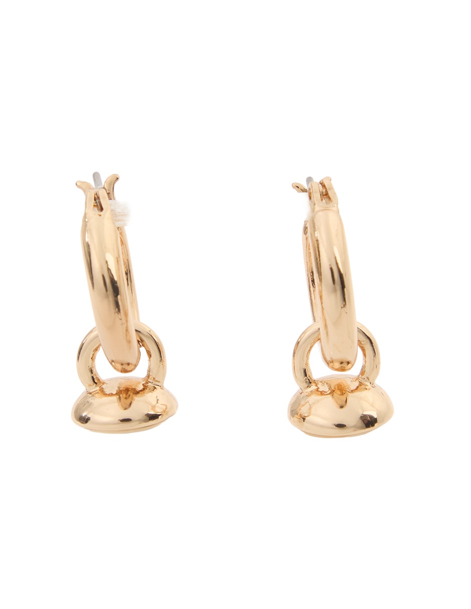 Aretes circulares con acabado pulido perla