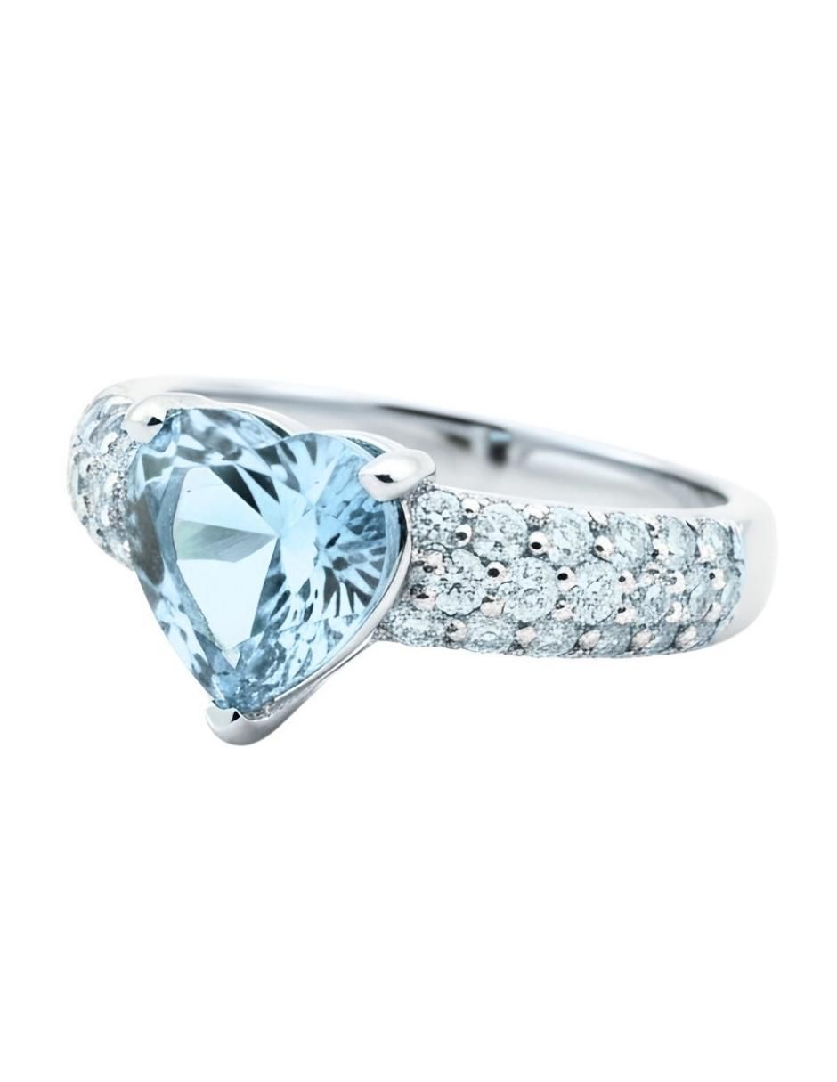 Anillo de corazón Élan P 925 de plata circonita brillante