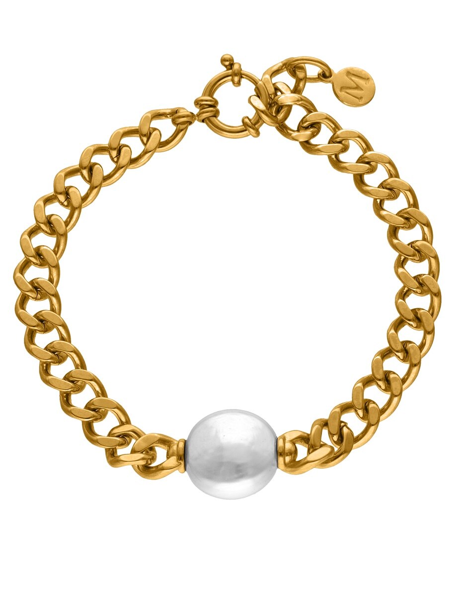 Brazalete con perla Puffy Pearls con acabado mate Brazalete con perla Puffy Pearls con acabado mate