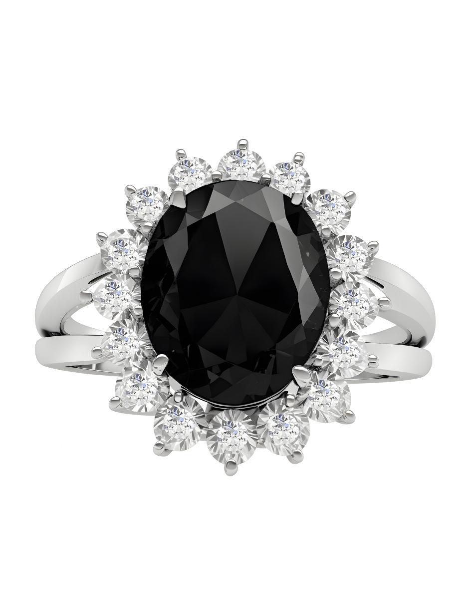 Anillo de oval Élan P 925 de plata circonita brillante Anillo de oval Élan P 925 de plata circonita brillante