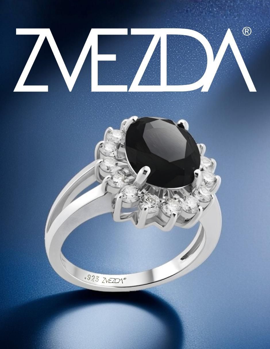Anillo de oval Élan P 925 de plata circonita brillante 6