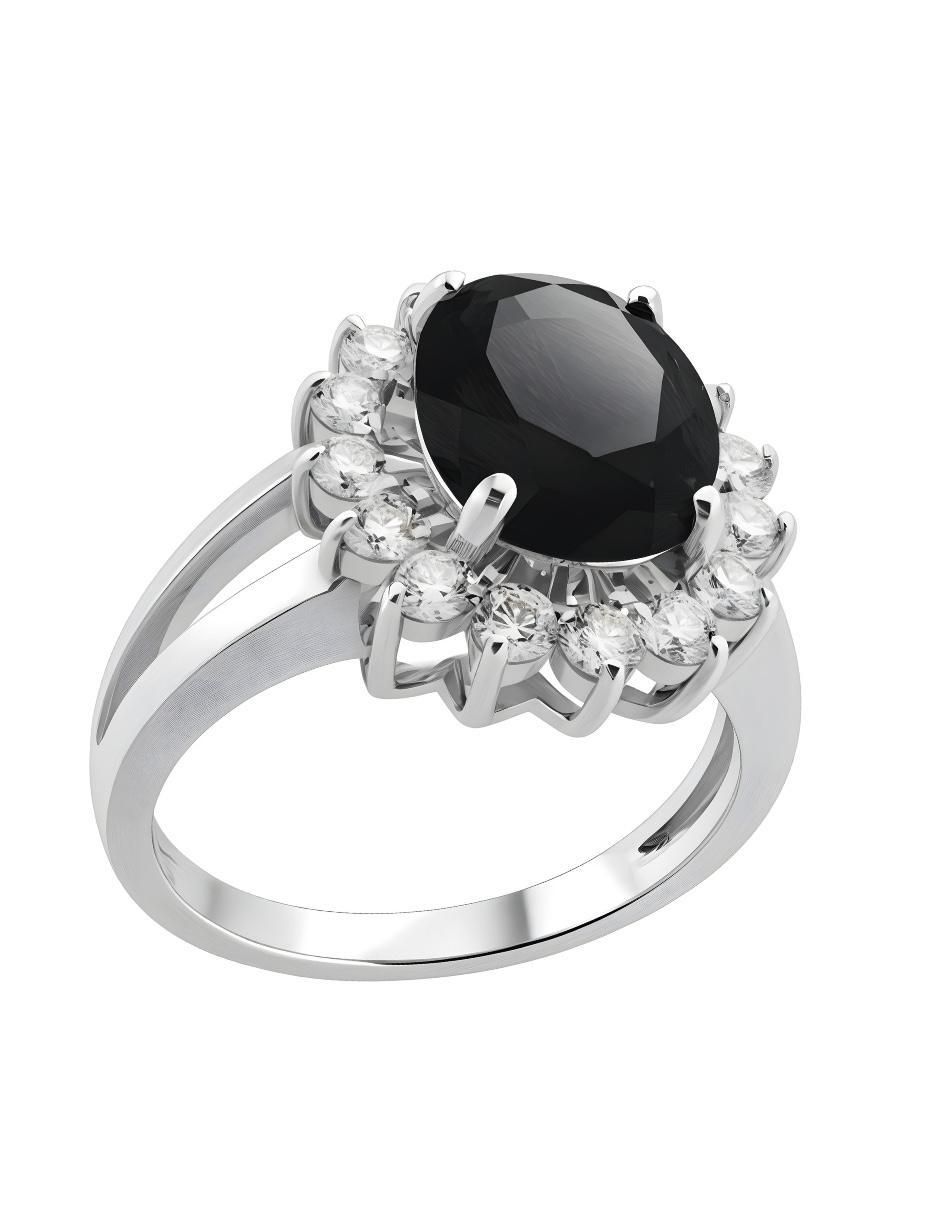 Anillo de oval Élan P 925 de plata circonita brillante 5