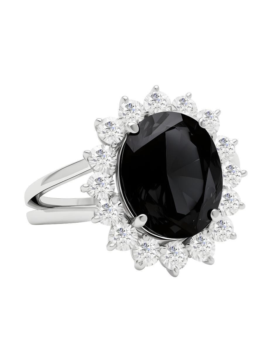 Anillo de oval Élan P 925 de plata circonita brillante 4