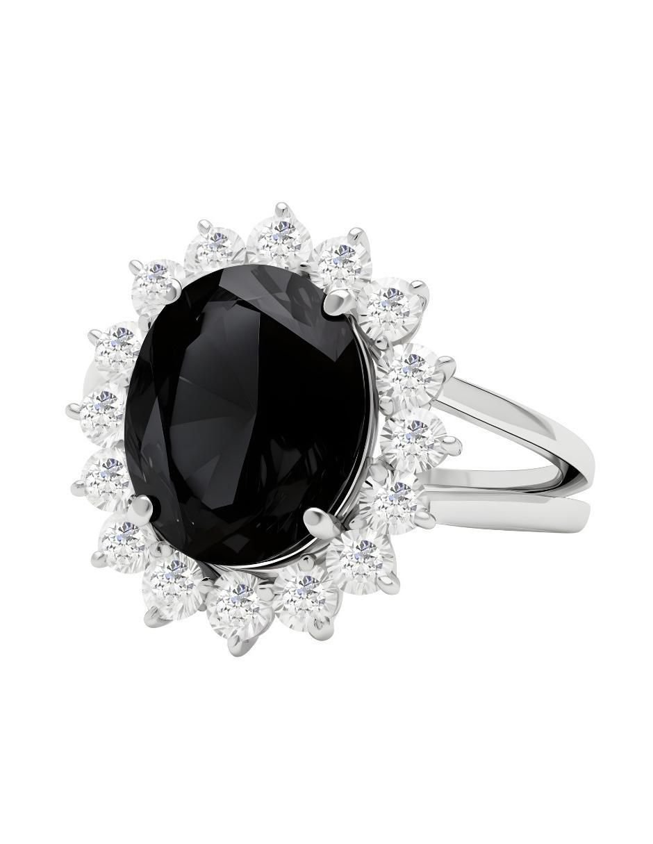 Anillo de oval Élan P 925 de plata circonita brillante 2