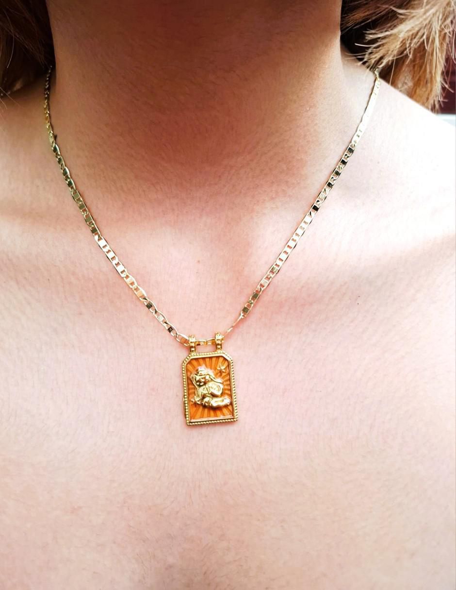 Collar con dije signo zodiacal Constelaciones de oro laminado 10 K 2