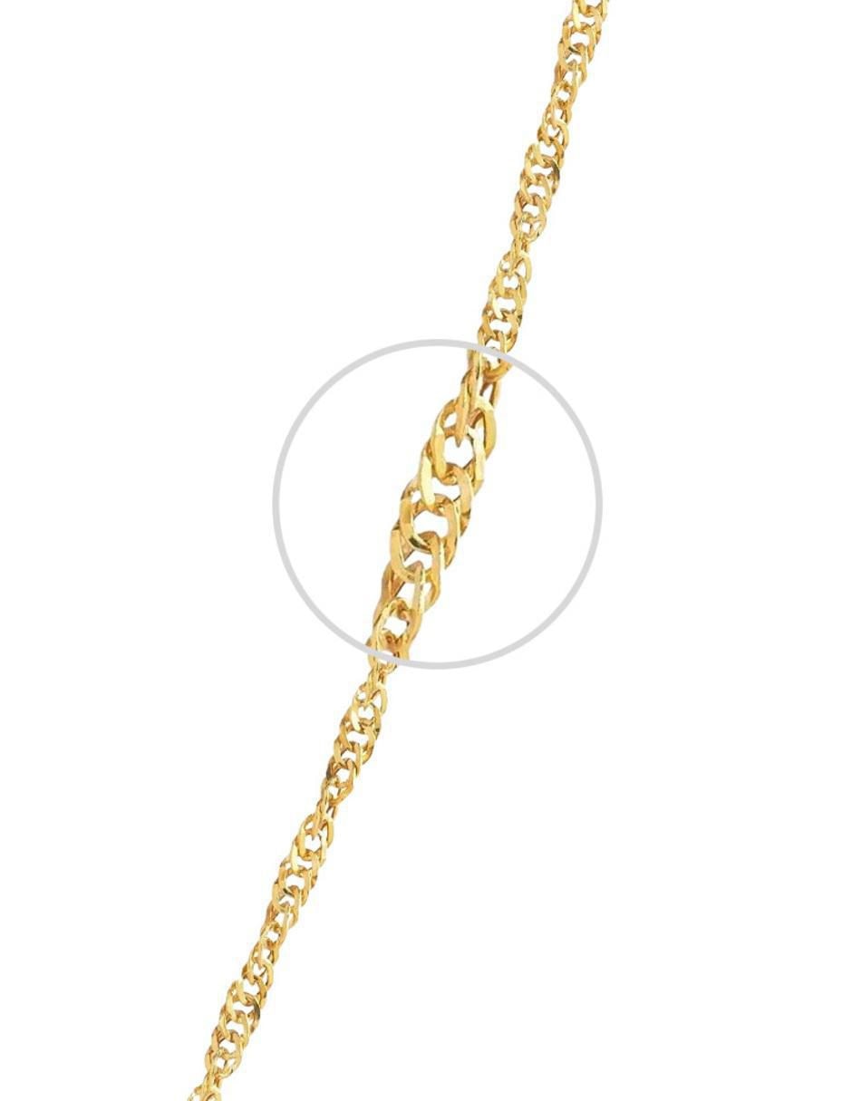 Collar con dije Virgen de Guadalupe de ovalado de oro 10 K 4