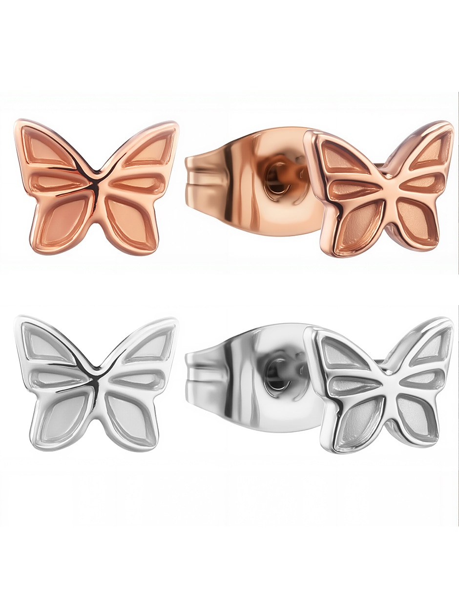 Broqueles de mariposa con acabado pulido Broqueles de mariposa con acabado pulido