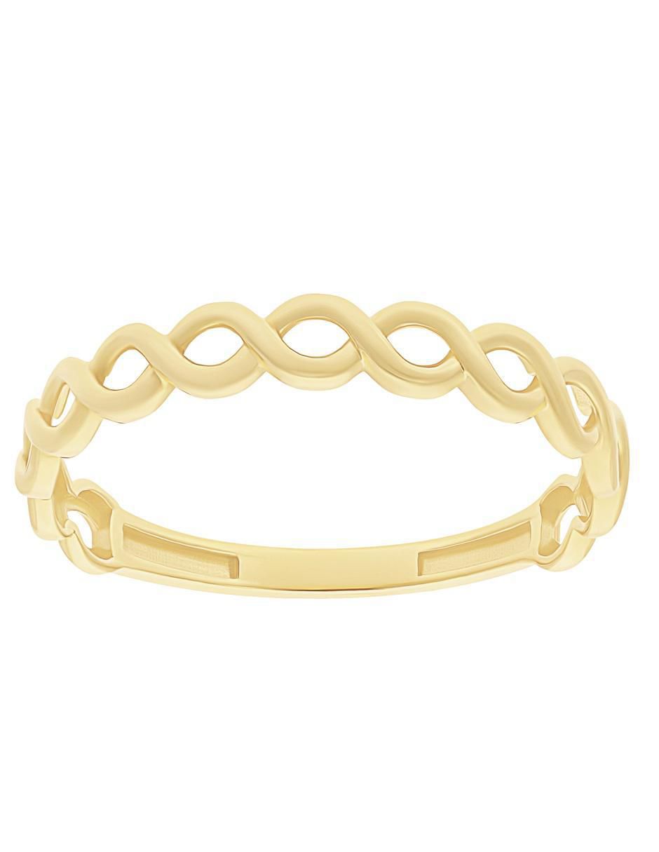 Anillo de infinito 10 k de oro zirconia pulido Anillo de infinito 10 k de oro zirconia pulido