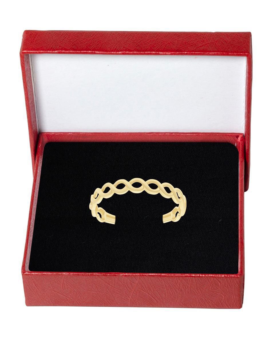 Anillo de infinito 10 k de oro zirconia pulido