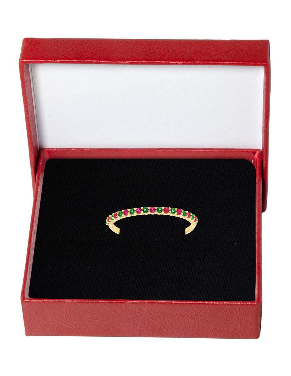 Anillo redondo 10 k de oro zirconia pulido