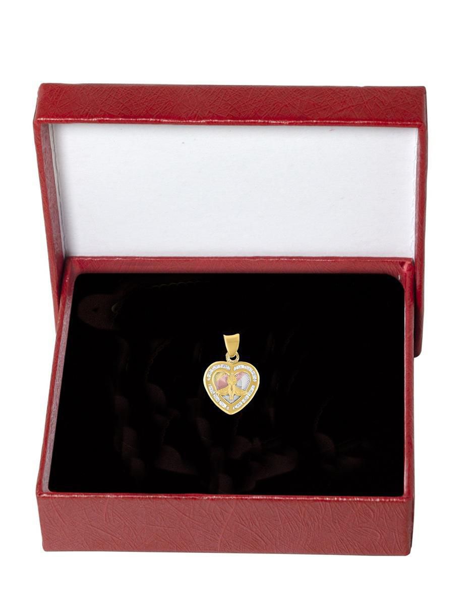 Dije de corazón de oro 10 k zirconia Dije de corazón de oro 10 k zirconia