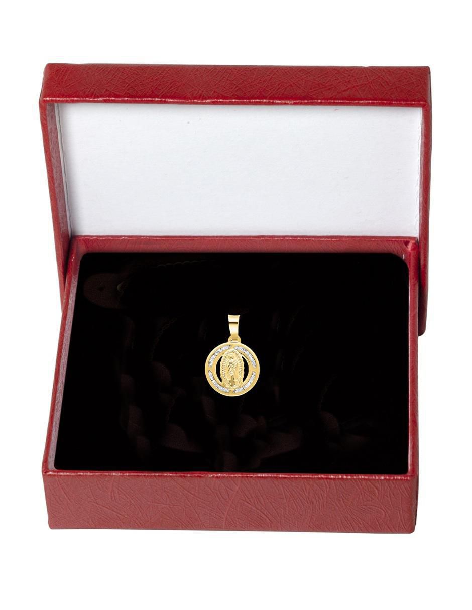 Medalla redonda virgen de guadalupe de oro 10 k zirconia Medalla redonda virgen de guadalupe de oro 10 k zirconia