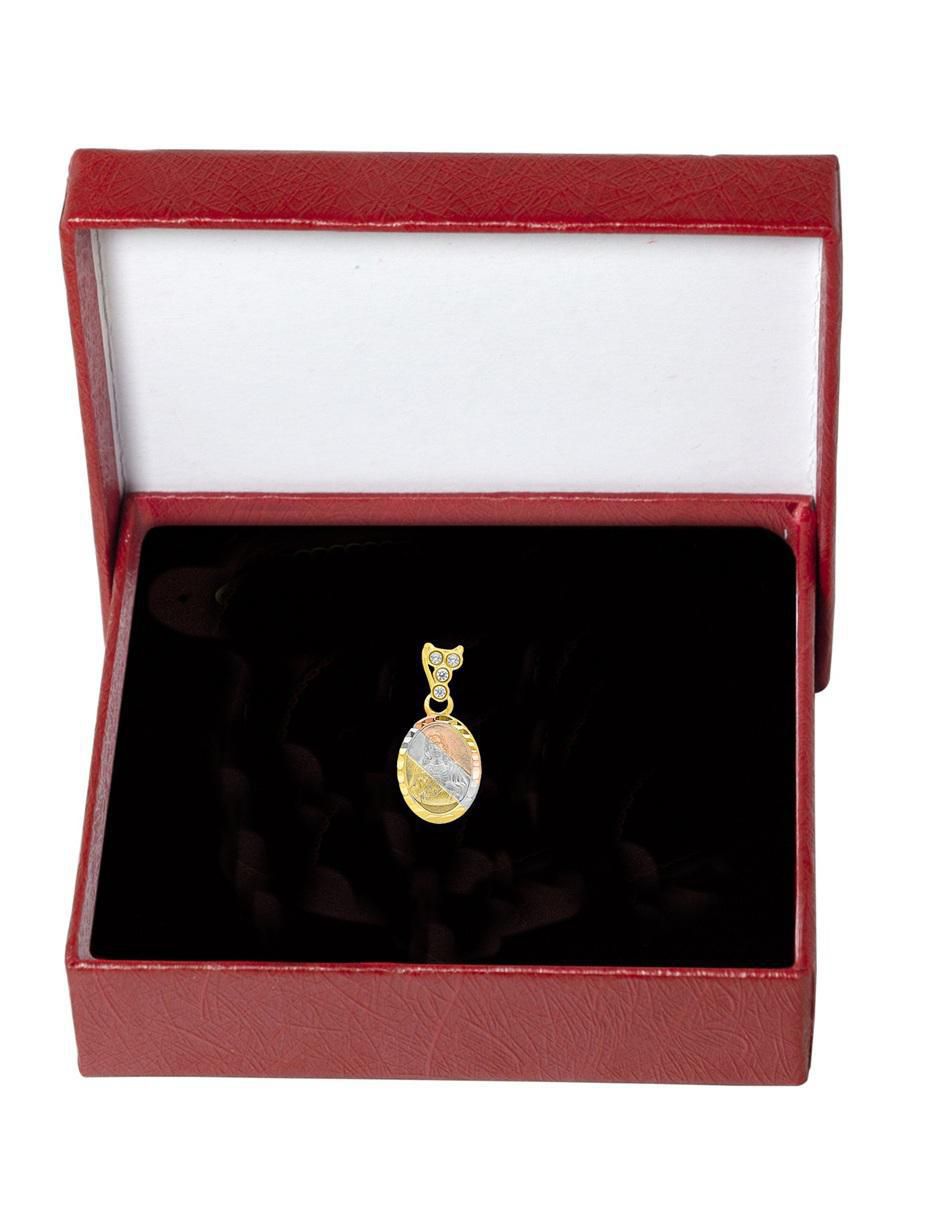 Medalla ovalada jesucristo de oro 10 k zirconia Medalla ovalada jesucristo de oro 10 k zirconia