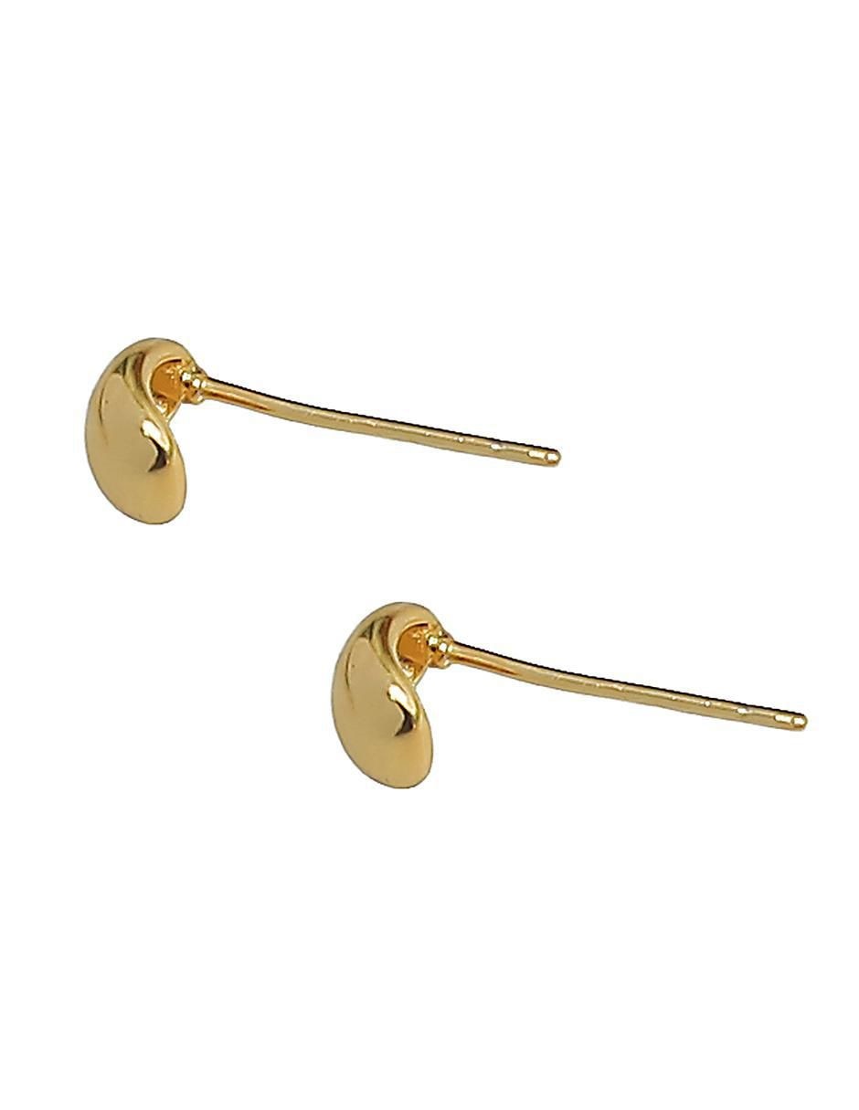 Aretes de gota de plata P 925 con acabado chapa de oro 2