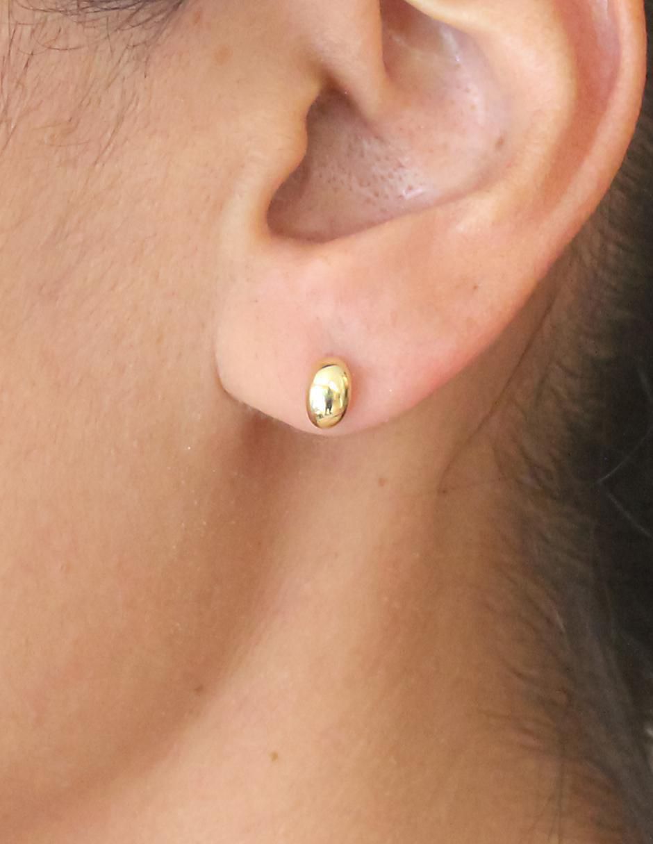 Aretes de plata P 925 con acabado chapa de oro 3