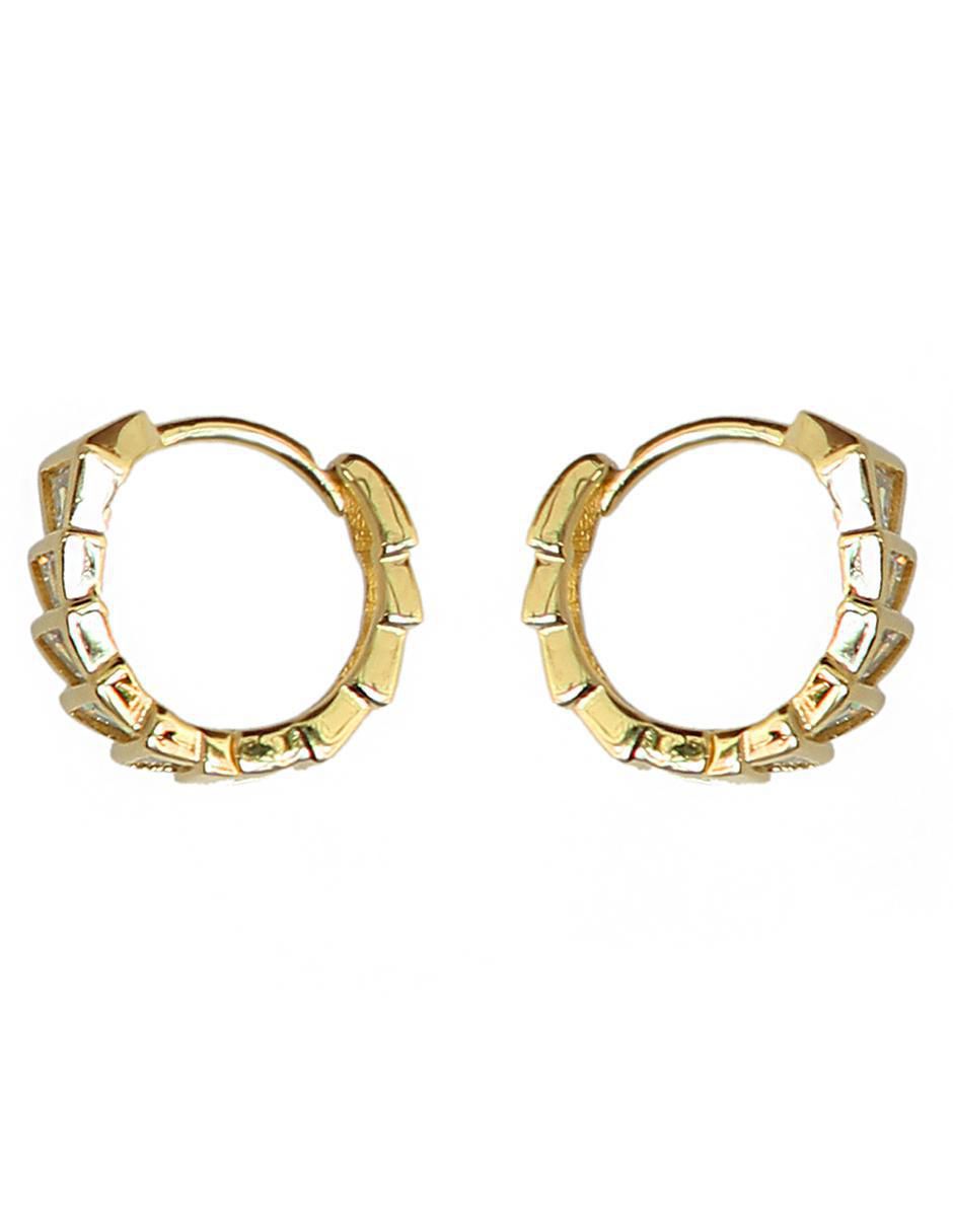 Aretes de plata P 925 con acabado chapa de oro 2