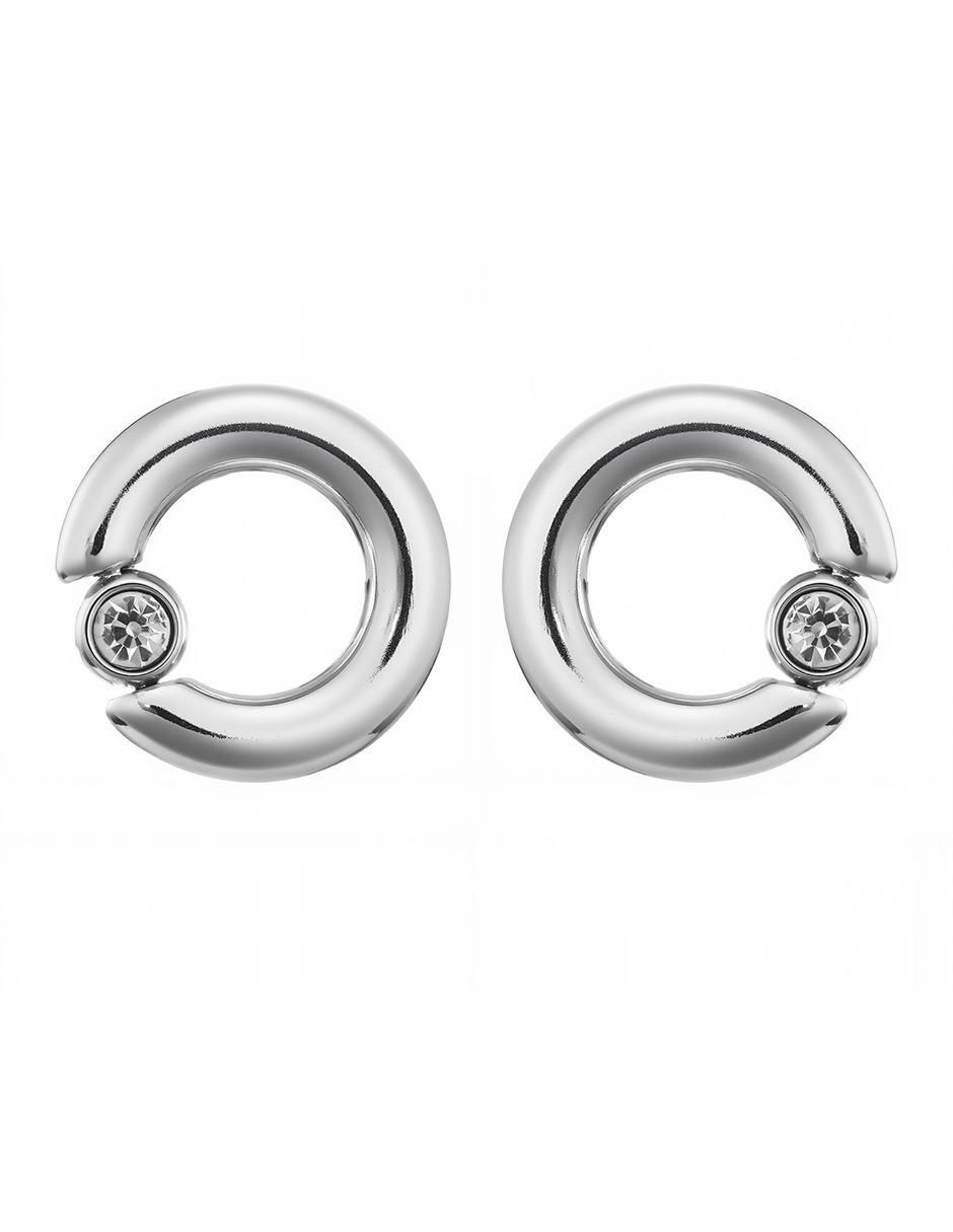 Broqueles Modern Loop con acabado pulido zirconia