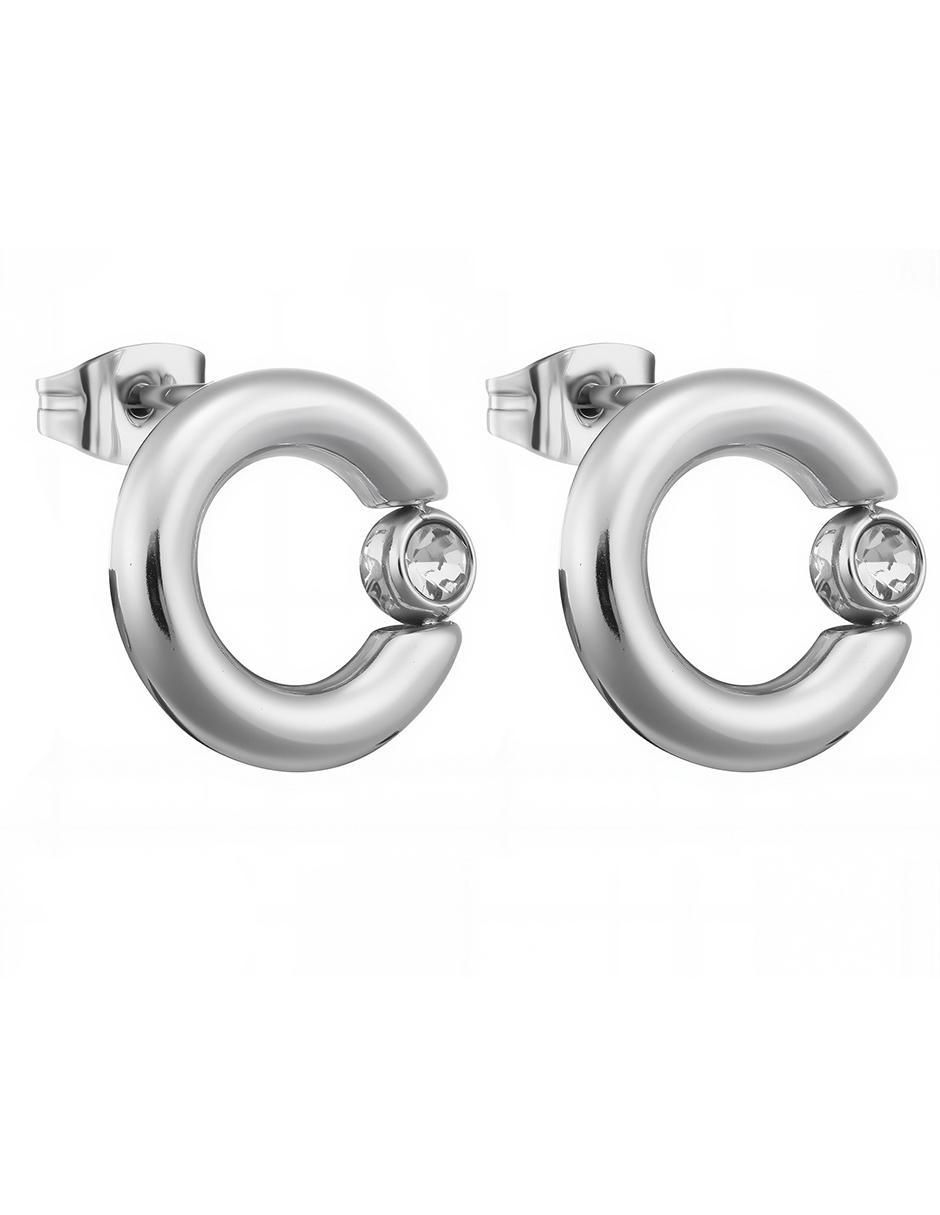 Broqueles Enso Modern Loop con acabado pulido zirconia