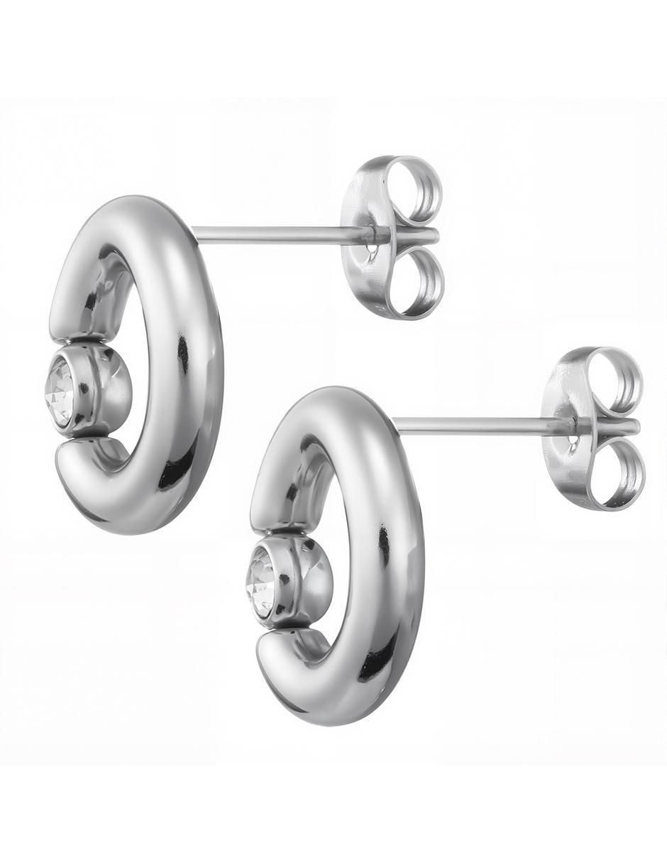 Broqueles Enso Modern Loop con acabado pulido zirconia