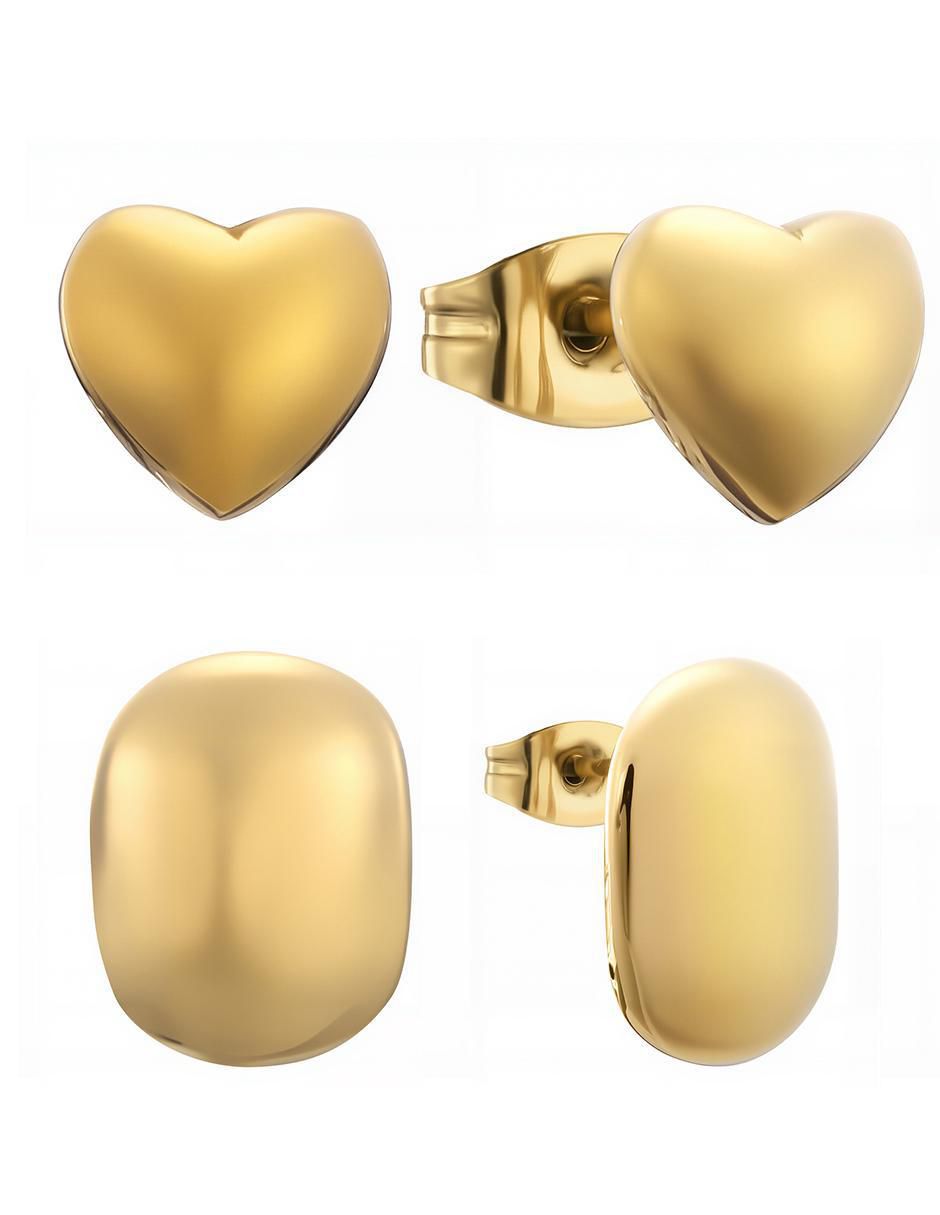 Set de aretes con acabado pulido 1
