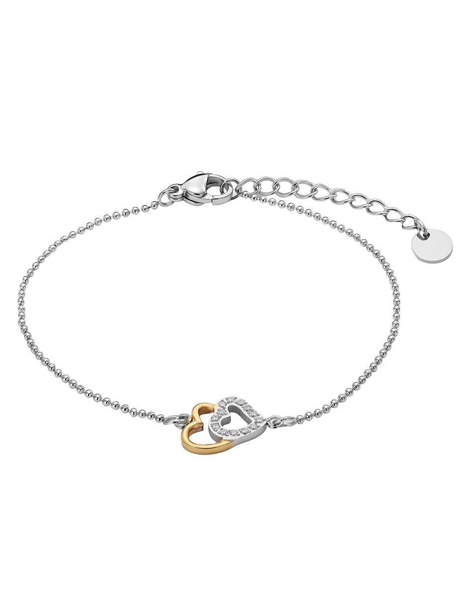 Pulsera con zirconia Dual Harmony con acabado pulido