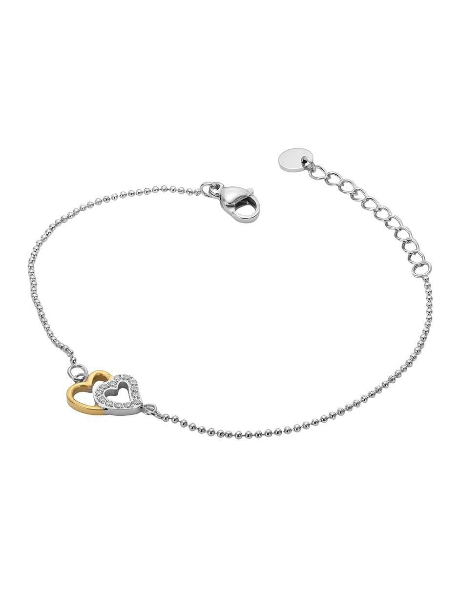 Pulsera con zirconia Dual Harmony con acabado pulido