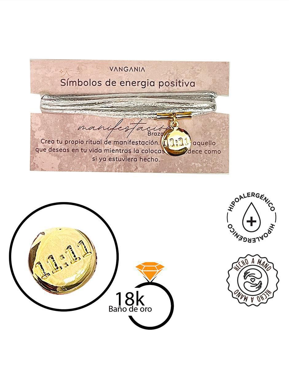 Pulsera con acabado baño de oro 18 K 5