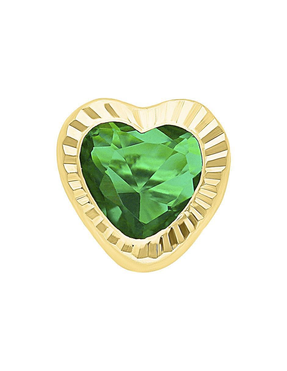 Broqueles de corazón de oro 10 K con acabado brillante Broqueles de corazón de oro 10 K con acabado brillante