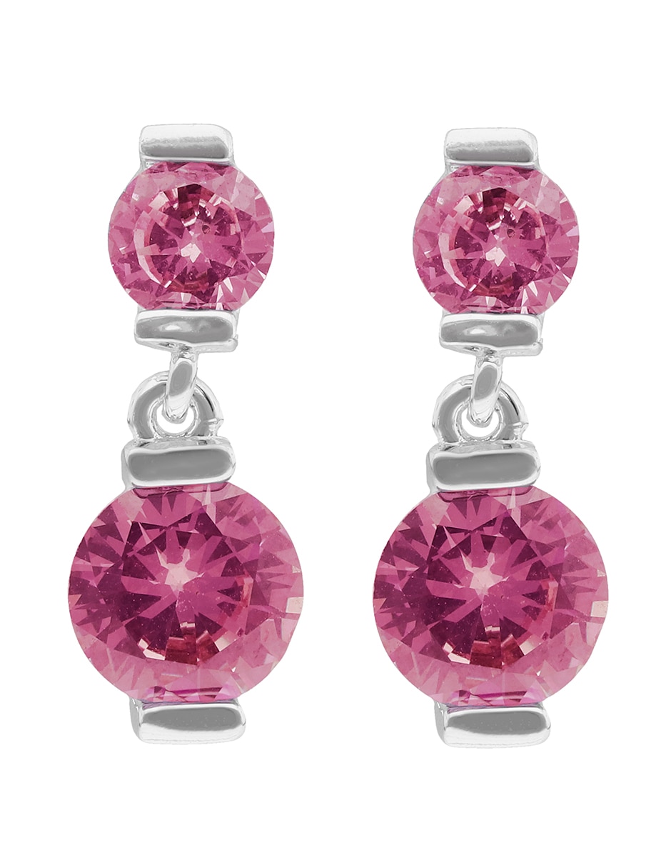 Aretes cortos con acabado brillante zirconia Aretes cortos con acabado brillante zirconia