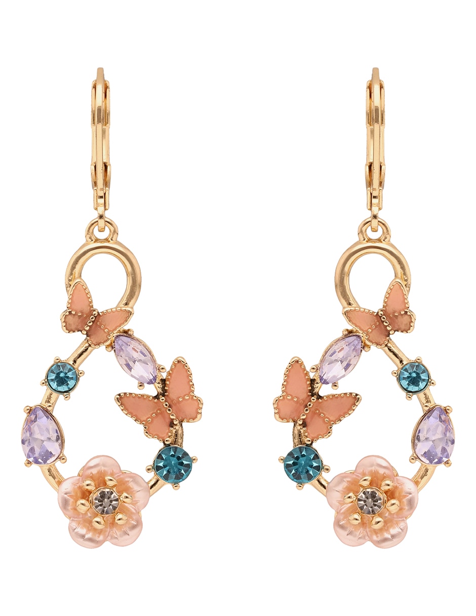 Aretes de gota con acabado brillante