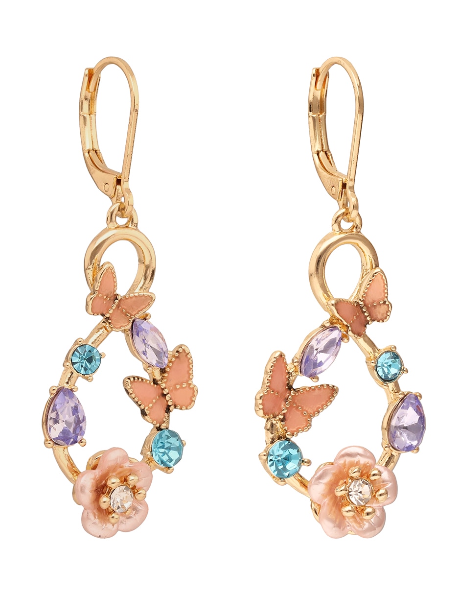 Aretes de gota con acabado brillante 2