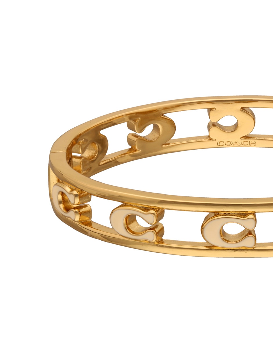 Pulsera coach de latón coaug25mrkt3 con acabado liso