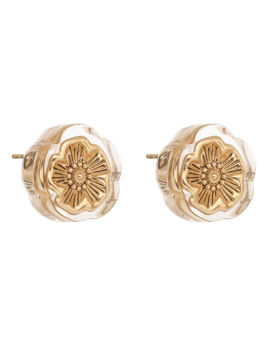 Aretes cortos COAUG25MRKT2 con acabado brillante