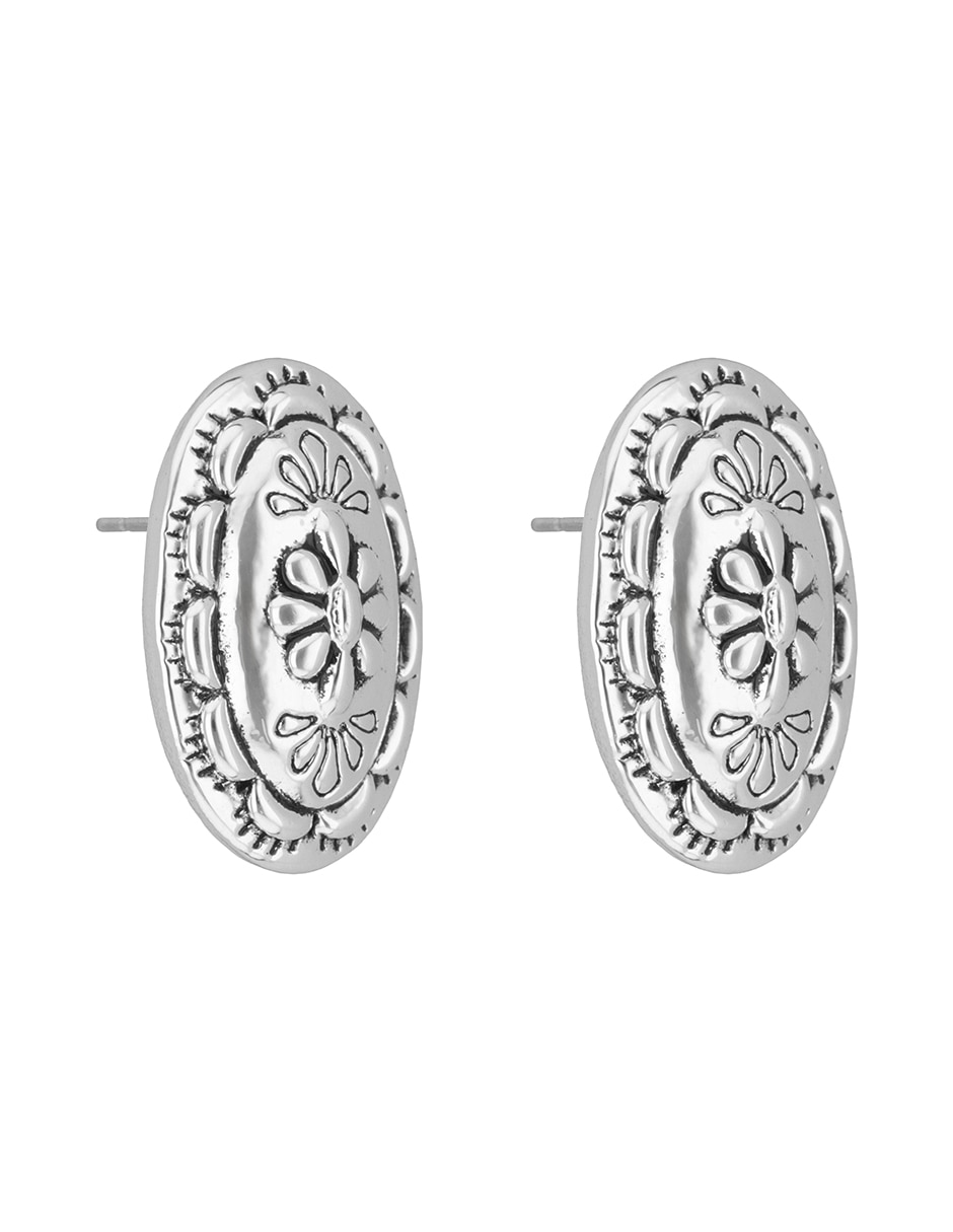 Aretes cortos de gota con acabado pulido zirconia 2