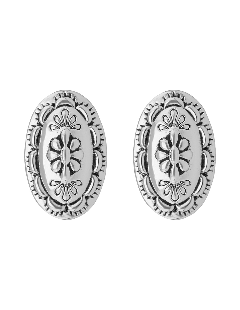 Aretes cortos de gota con acabado pulido zirconia