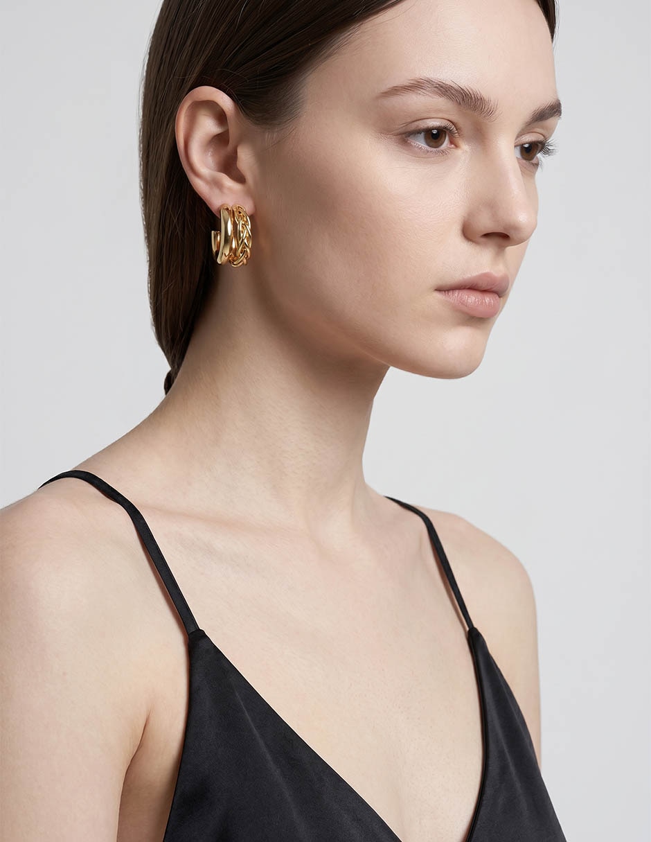 Aretes con acabado brillante 2