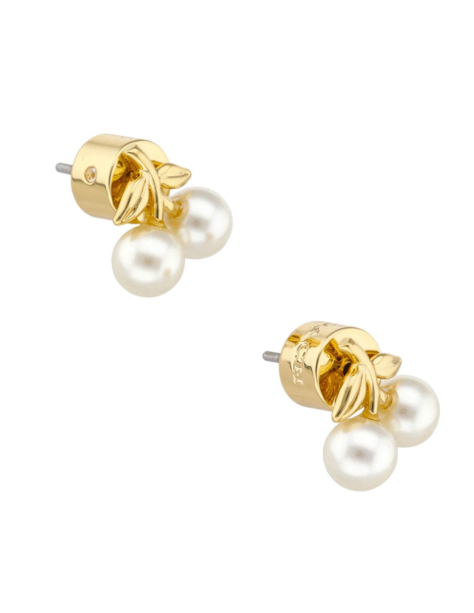 Aretes Cortos De Cereza Cherry Charms Con Acabado Brillante 2