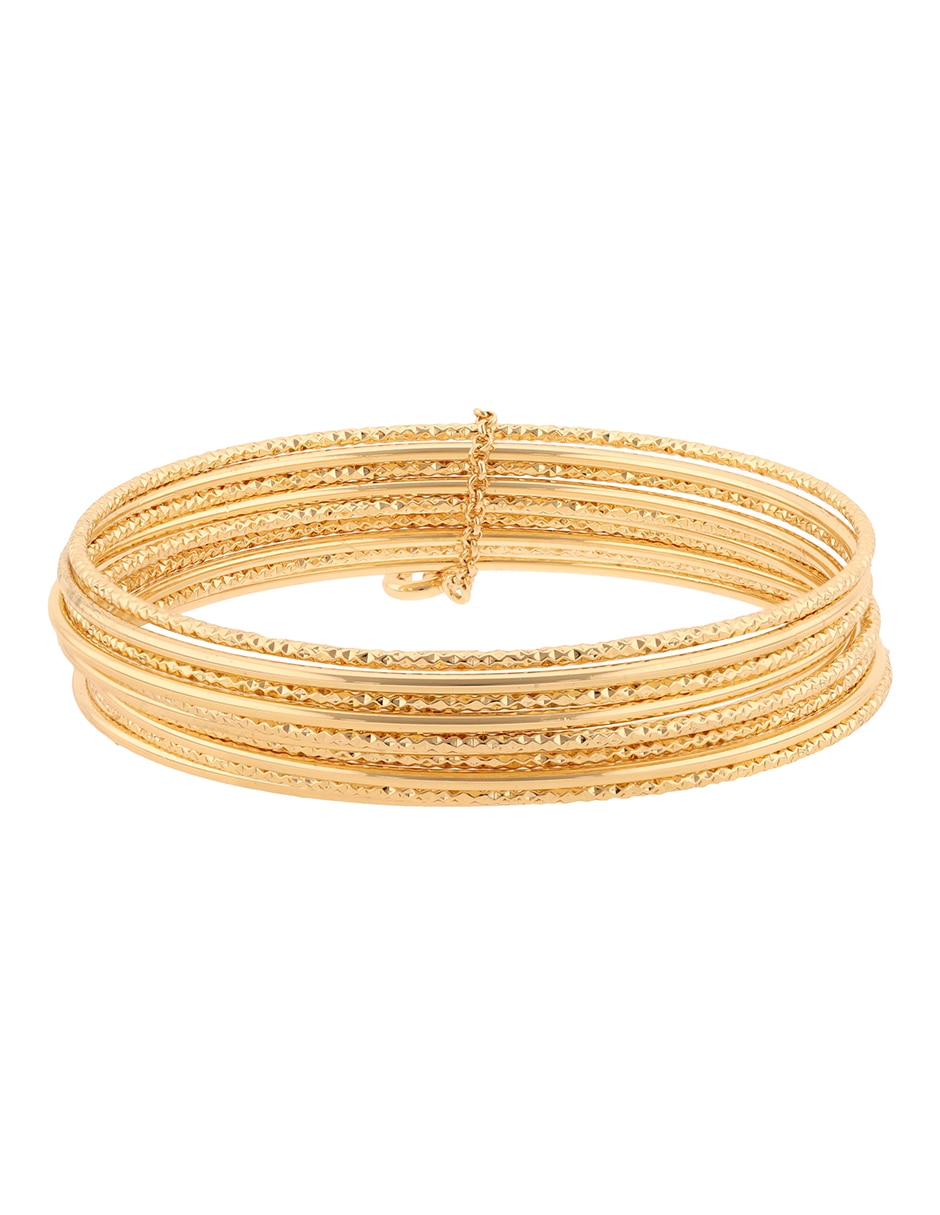 Pulsera Golden Orbit acabado brillante 2