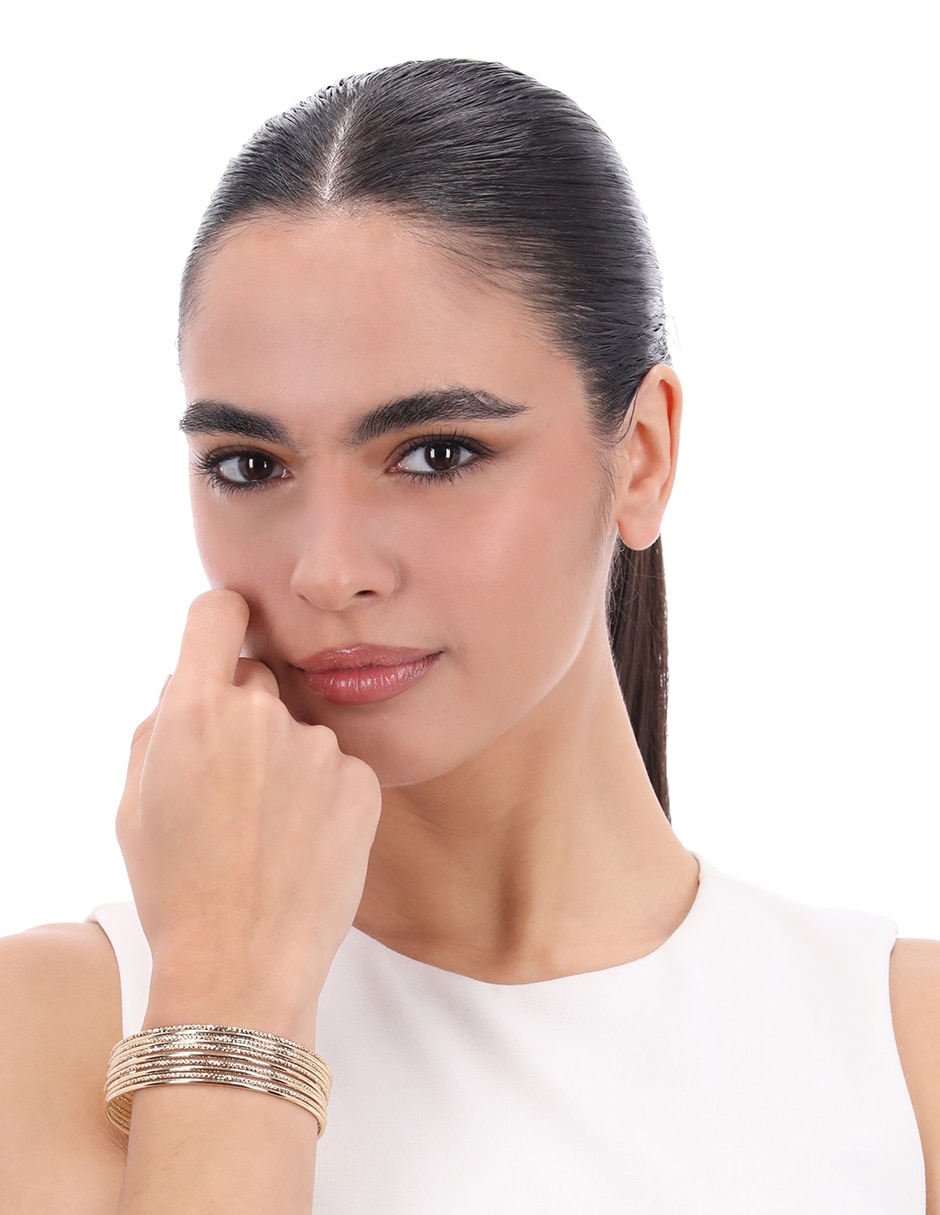 Pulsera Golden Orbit acabado brillante 4