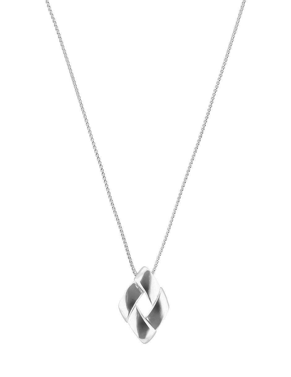 Collar con dije no aplica 'de (si aplica)' rombo silver shapes 'de' aleación metálica sin kilataje