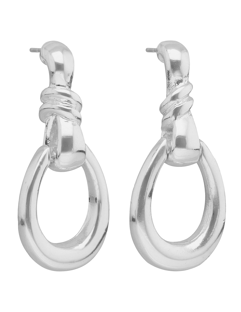 Aretes de gota con acabado pulido 3