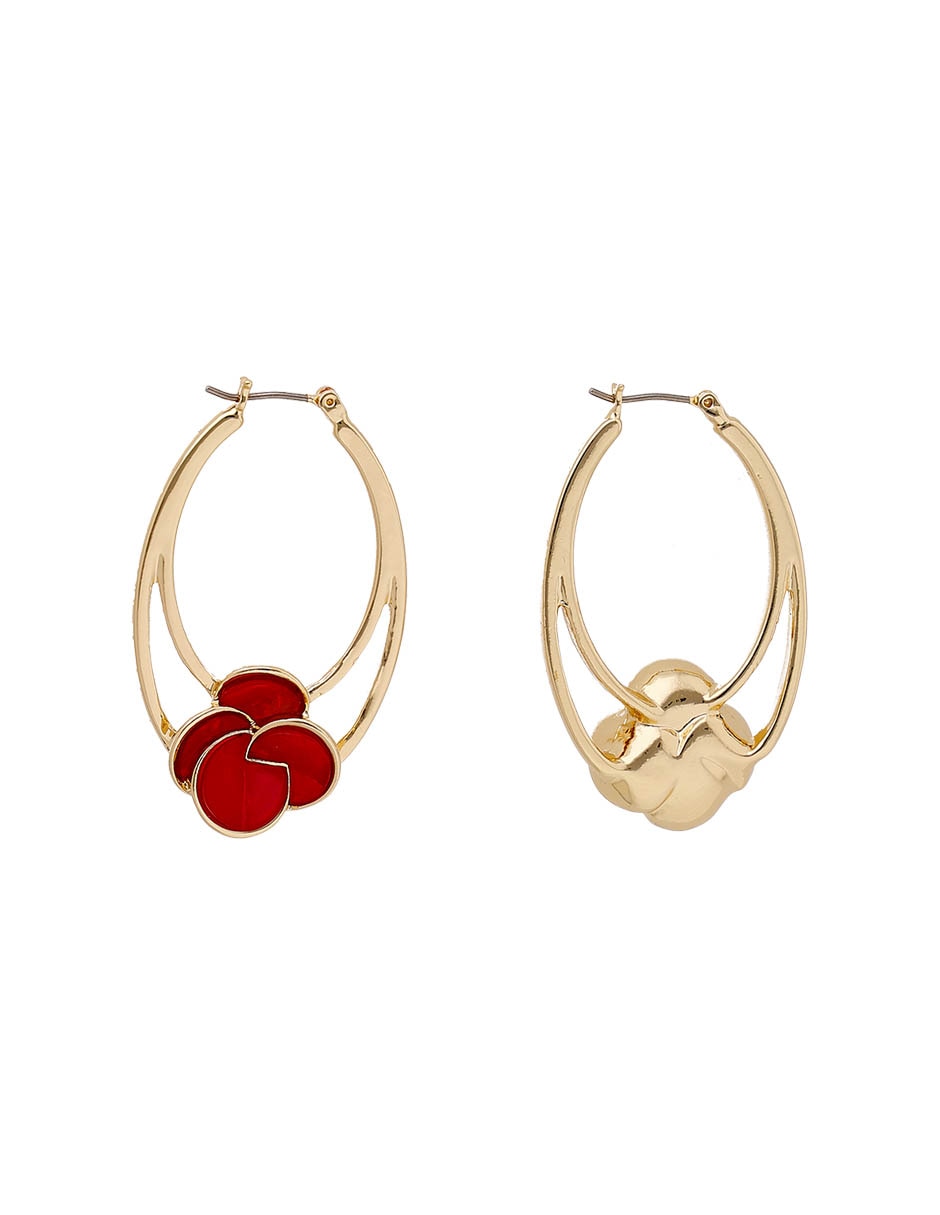 Aretes de flor Origami Flowers con acabado brillante