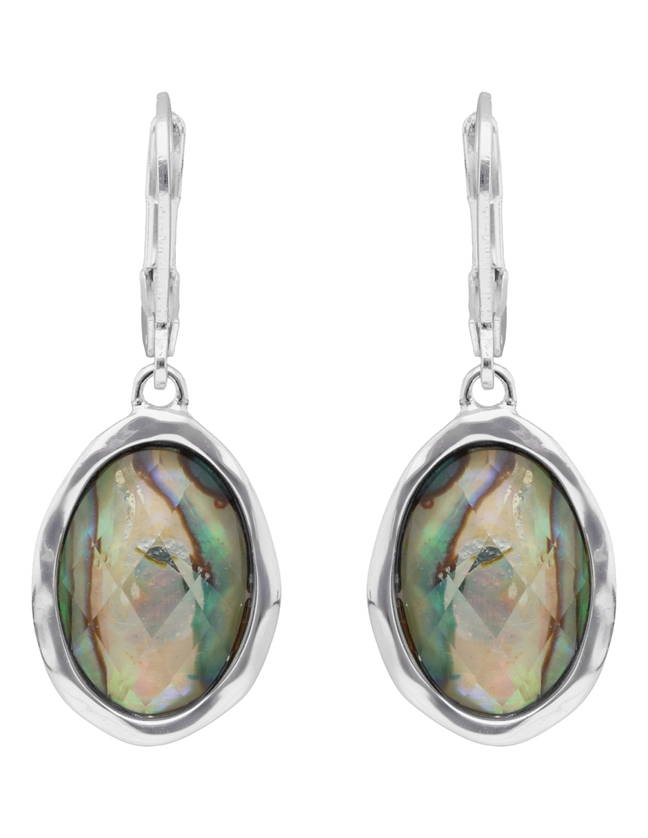 Aretes ovalados Ocean Abalone con acabado pulido Aretes ovalados Ocean Abalone con acabado pulido