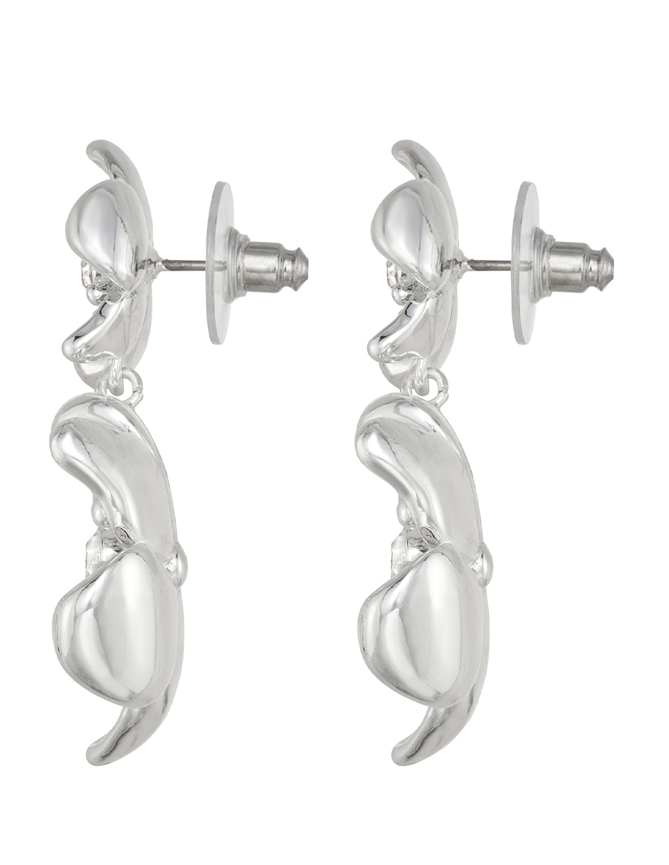 Aretes de flor Flower Power con acabado pulido 2