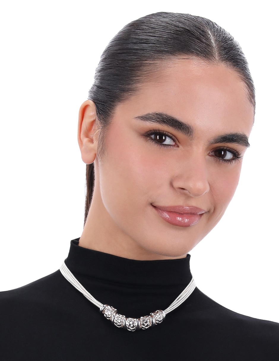 Collar silver shapes 3