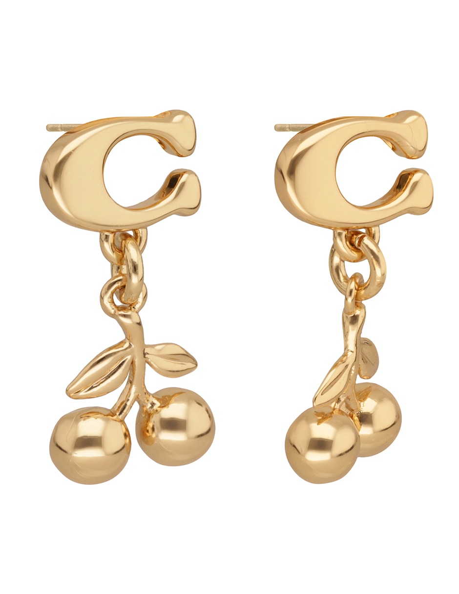 Aretes de cereza COAUG25MRKt2 con acabado brillante