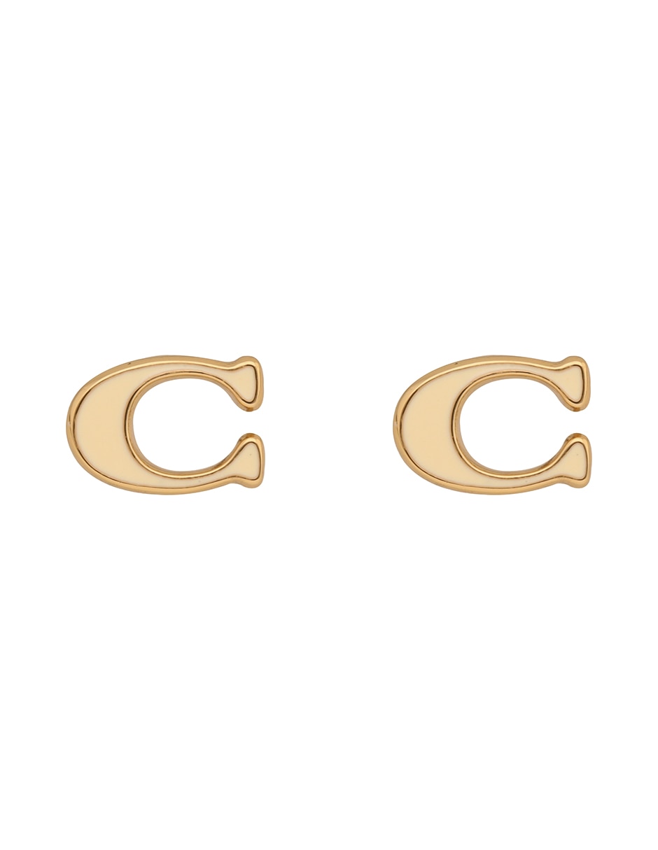 Aretes cortos COAUG25MRKT3 con acabado brillante