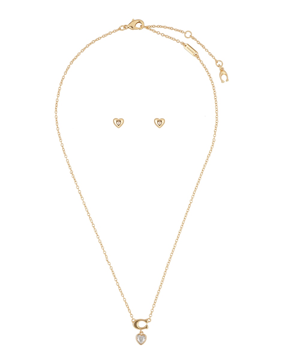 Aretes y collar de corazón 2